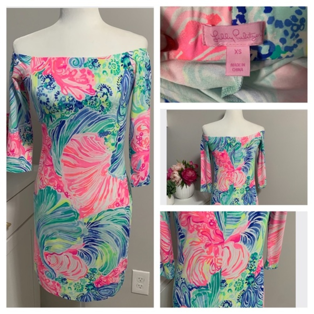 Lilly Pulitzer Laurana Off Shoulder Dress - Size XS
